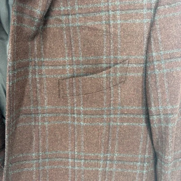 Ermenegildo Zegna Mila Blazer Mens EUR 54L US 44 L Red Plaid Wool Cashmere - Picture 8 of 14